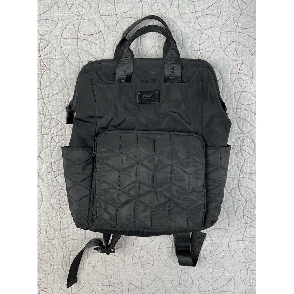 Steve Madden‎ Bqueens Black Quilted Large Backpack Bag Pockets